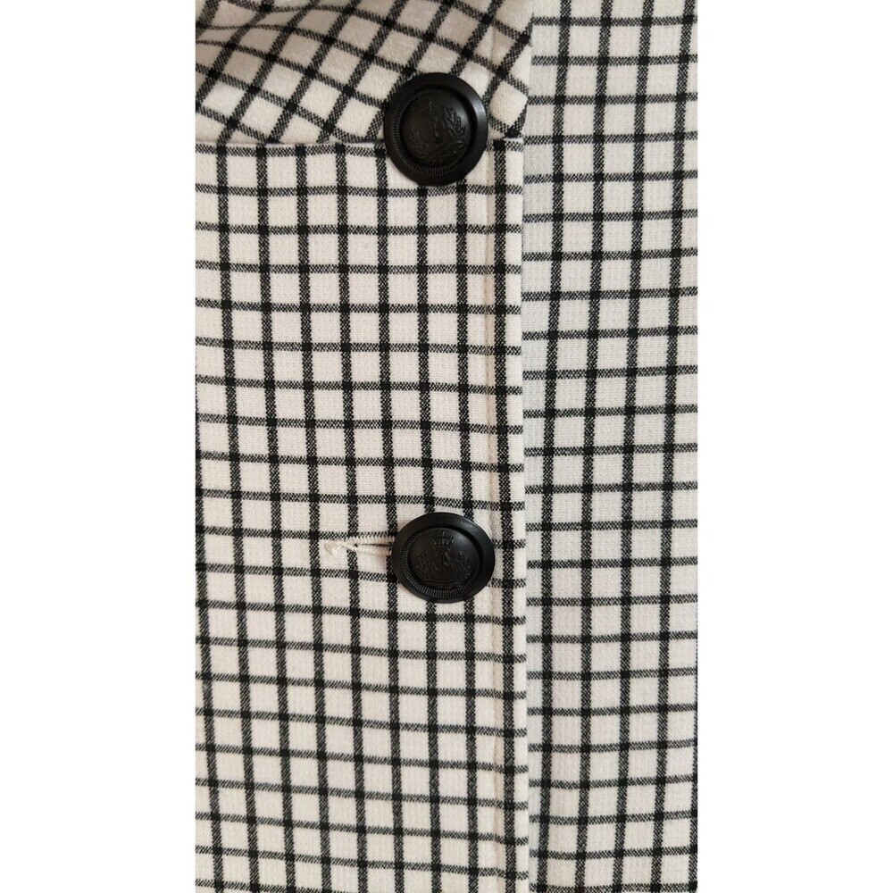 Women's CABI # 3173 Windowpane Plaid Black & White Jacket XS - Picture 6 of 13